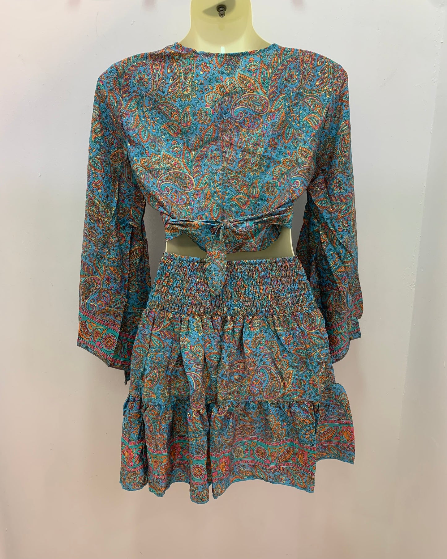 Conjunto Corto 026 Azul Naranja Fucsia