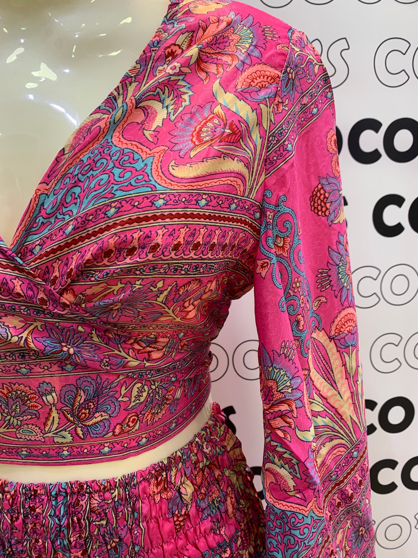 Conjunto Corto 026 Falda Y top Rosa