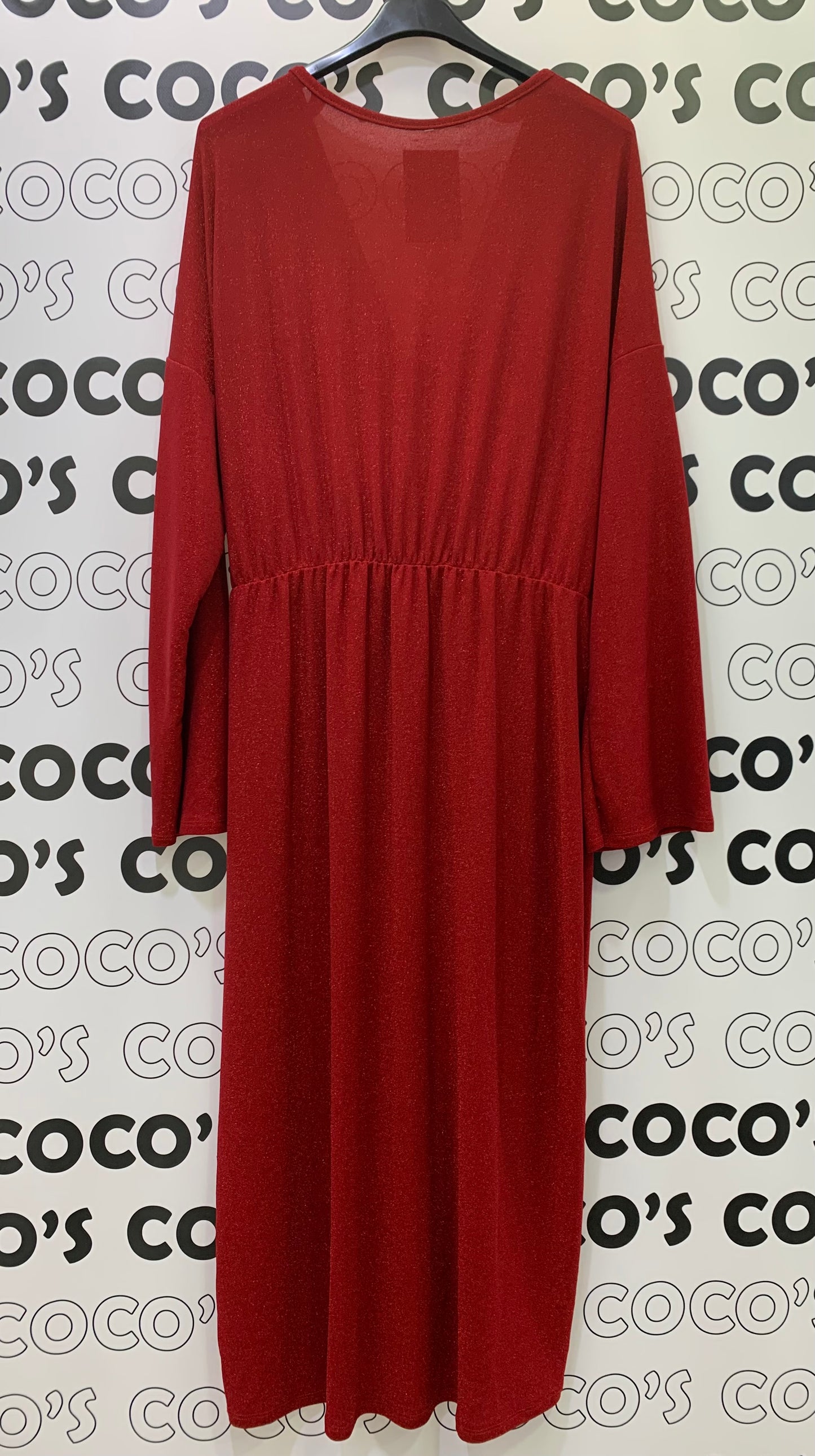 Vestido Largo Fiesta Rojo Talla única Grande
