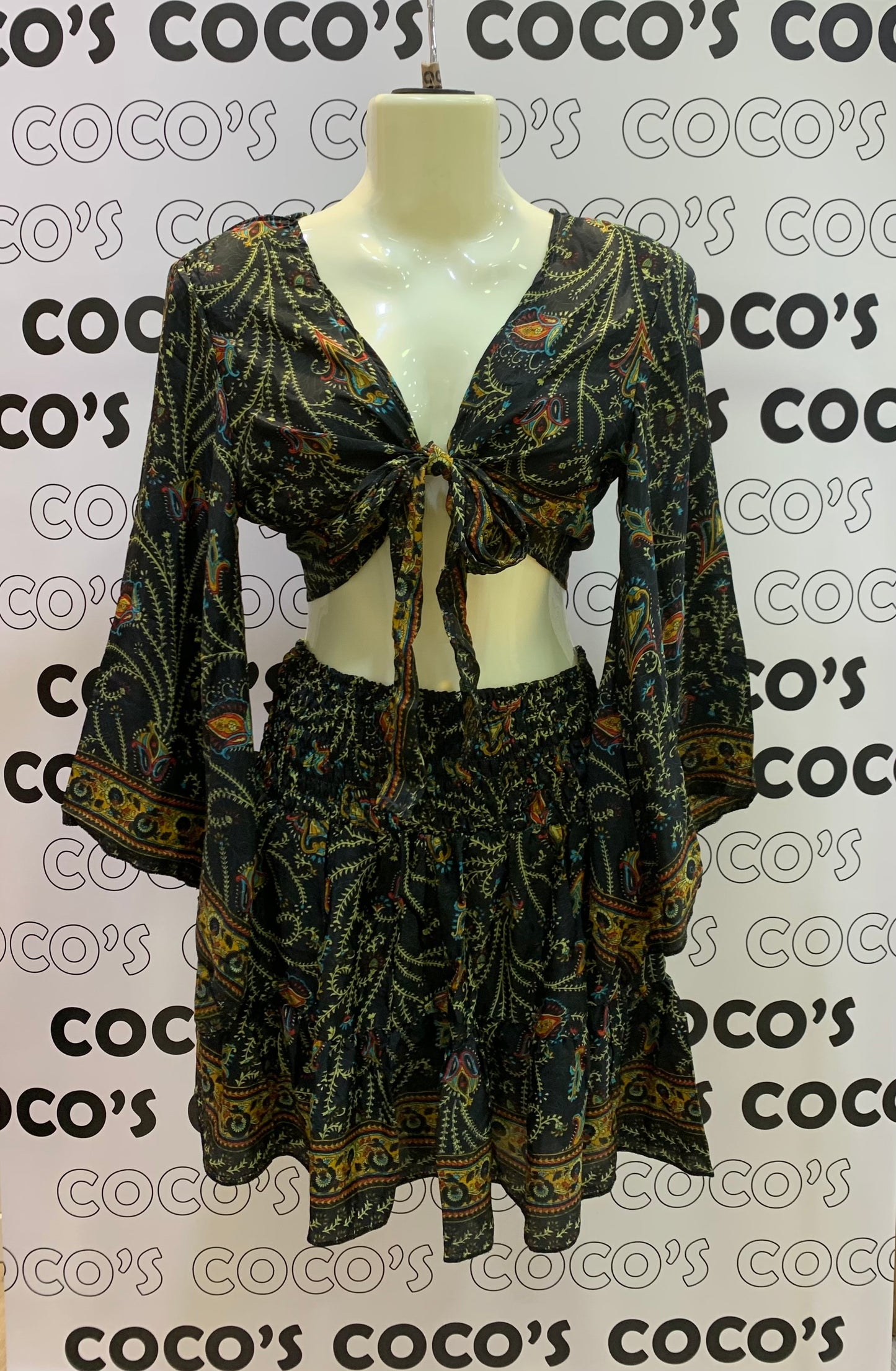 Conjunto Corto 026 Falda y Top Negro