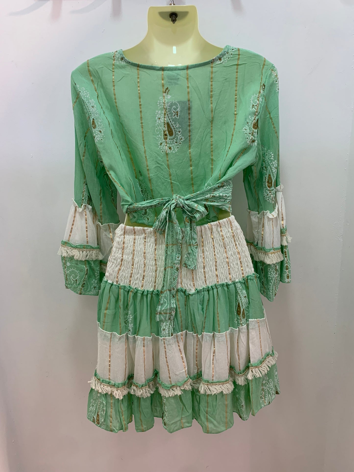 Conjunto Lurex Corto Verde