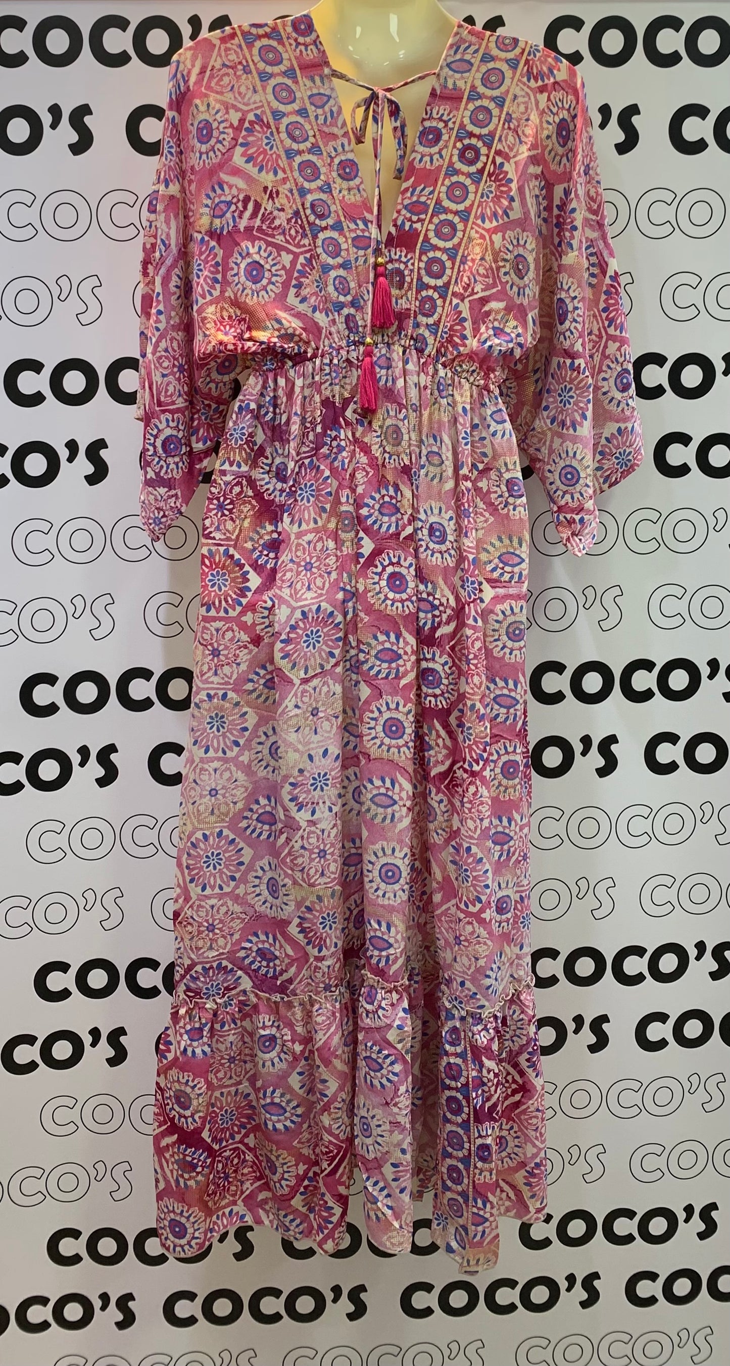 Vestido NARGIS Fucsia y Azul
