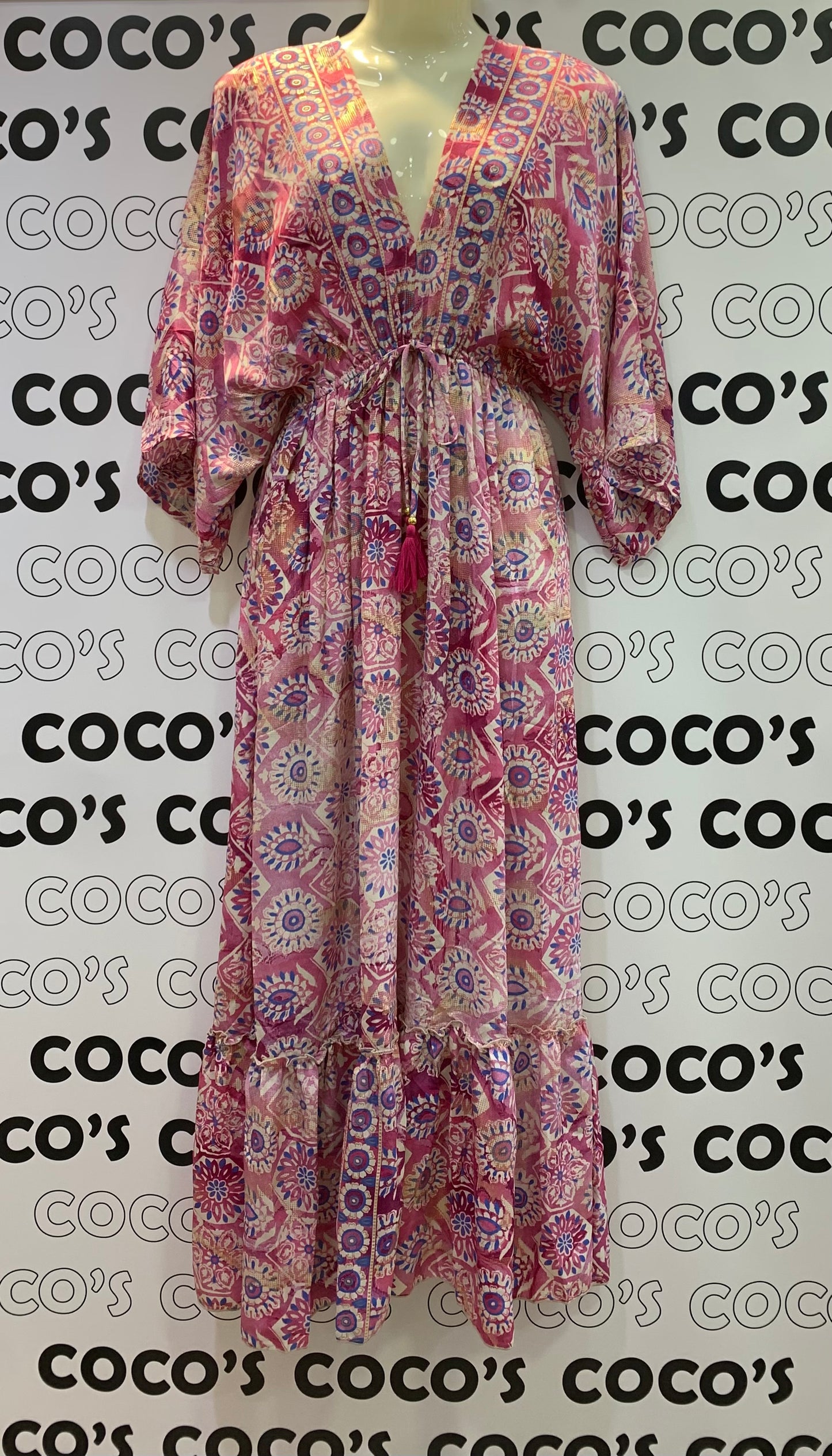 Vestido NARGIS Fucsia y Azul