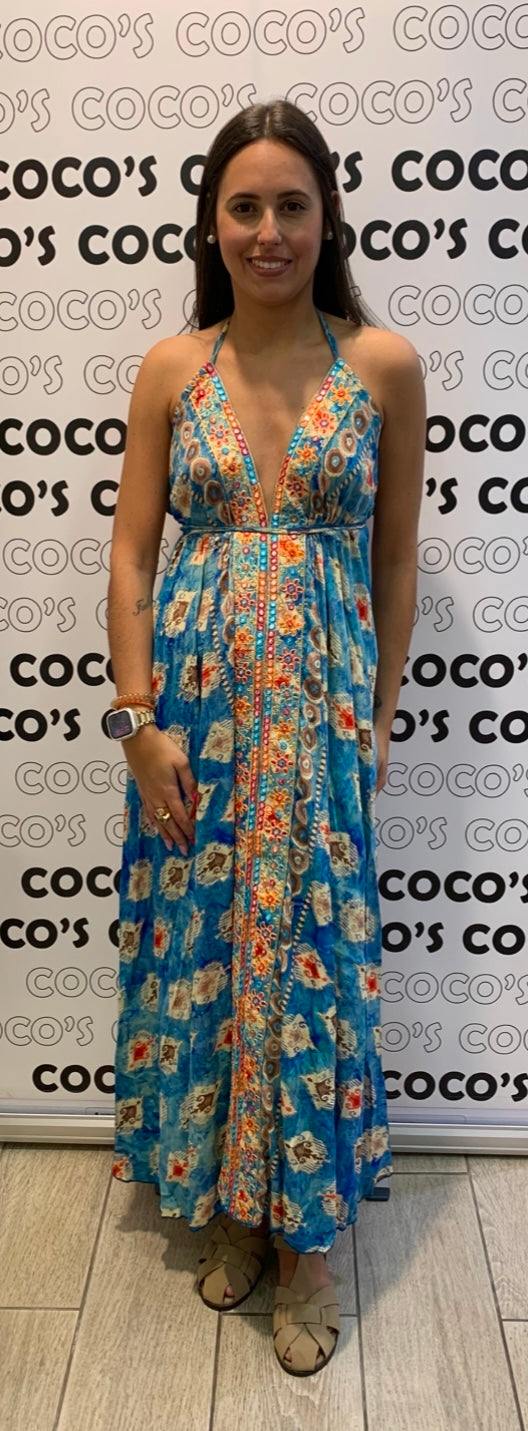 Vestido Espejos Azul Multiposición .