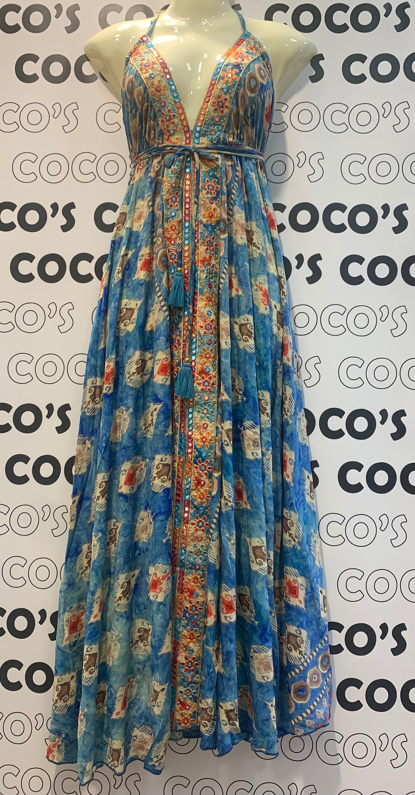 Vestido Espejos Azul Multiposición .