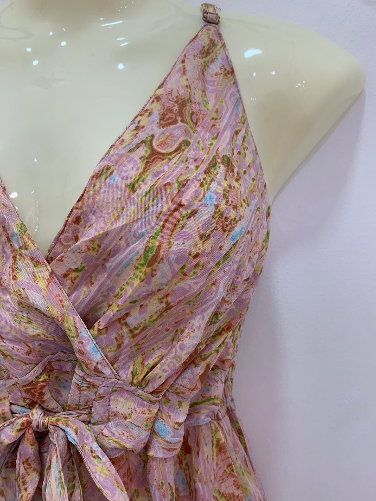 Vestido 220K Rosa Marrón Verde