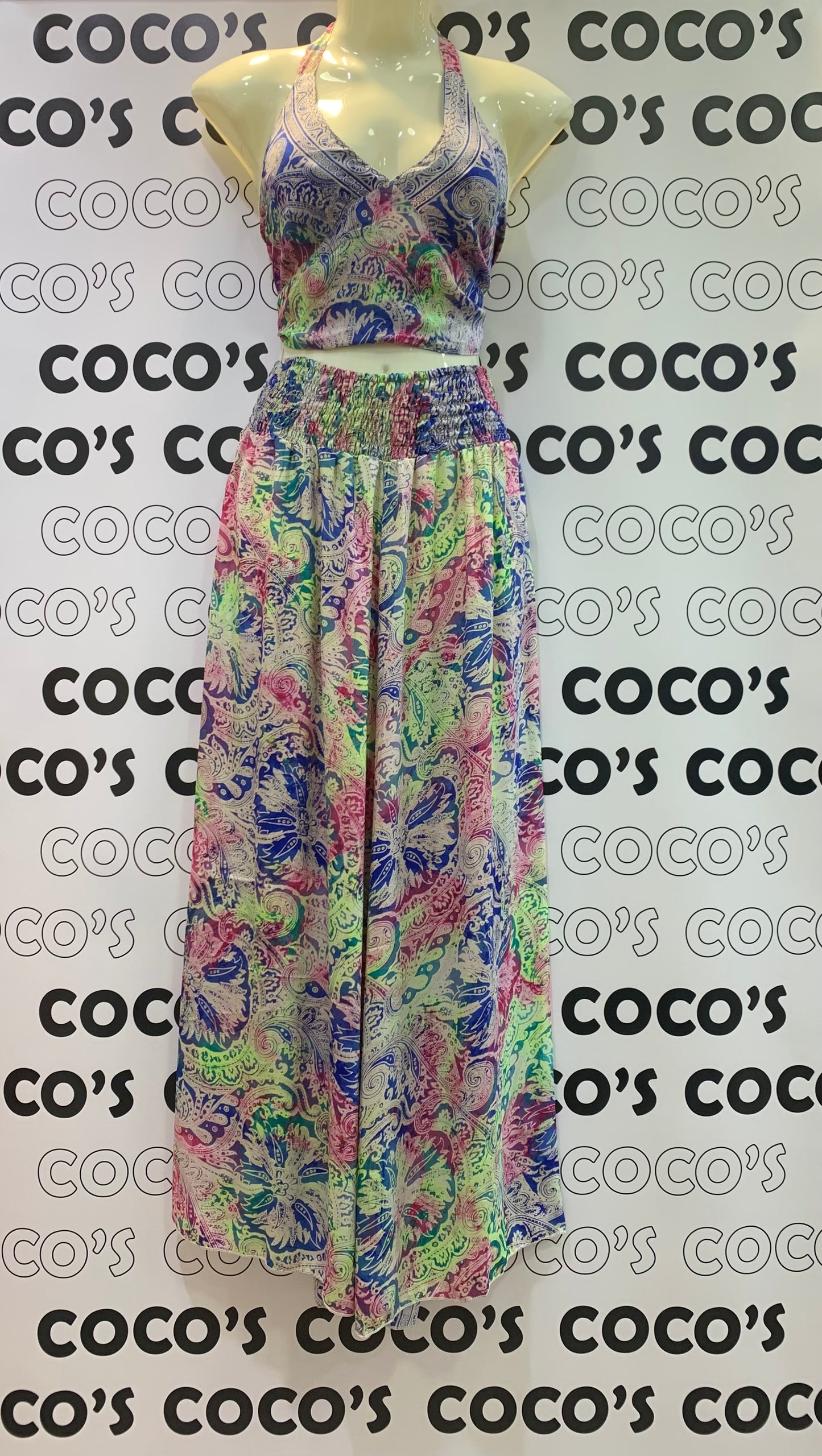 Conjunto HE1040Q Pantalón Rosa Azul verde