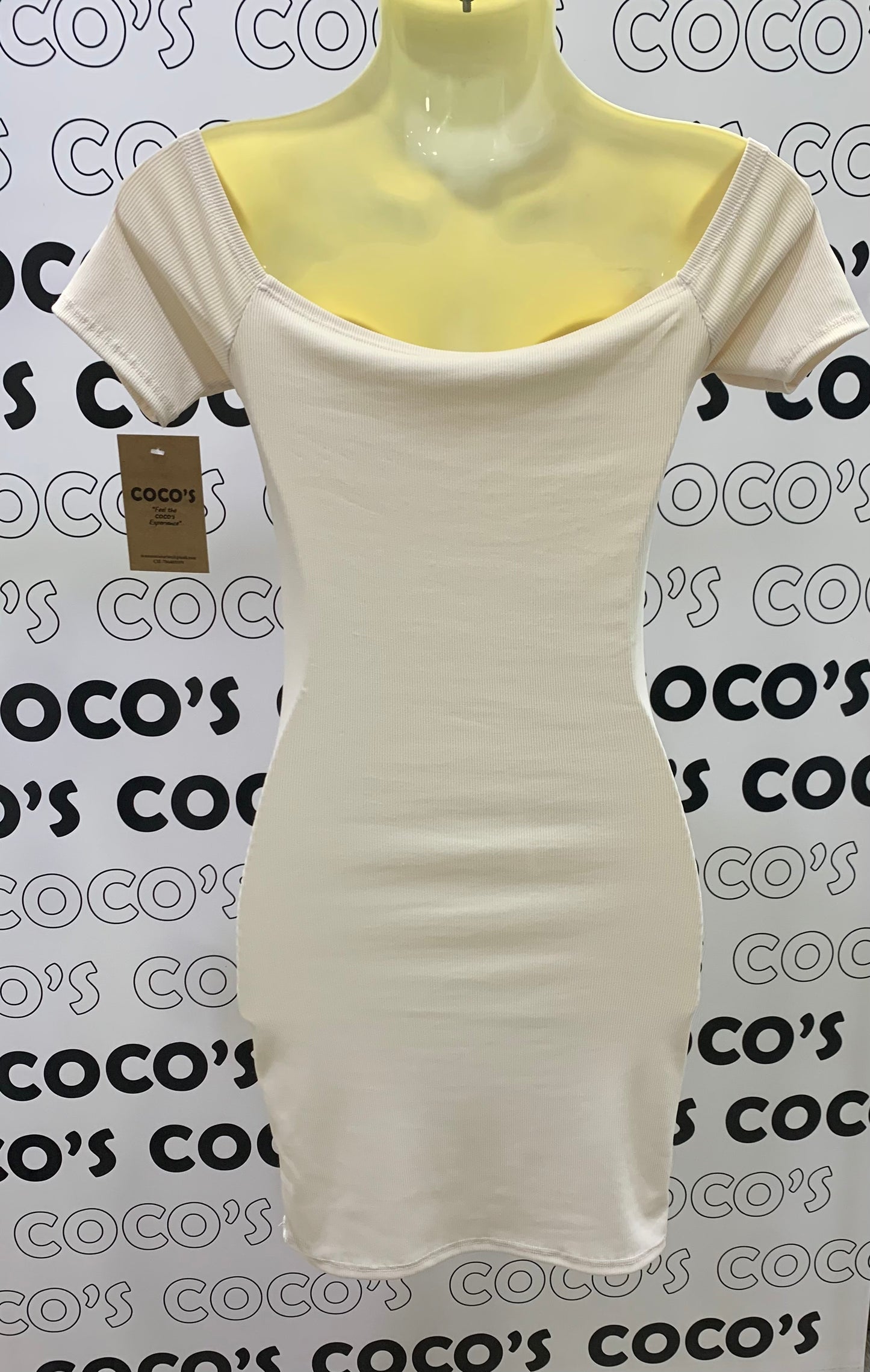 Vestido Beige Mangas Nudo