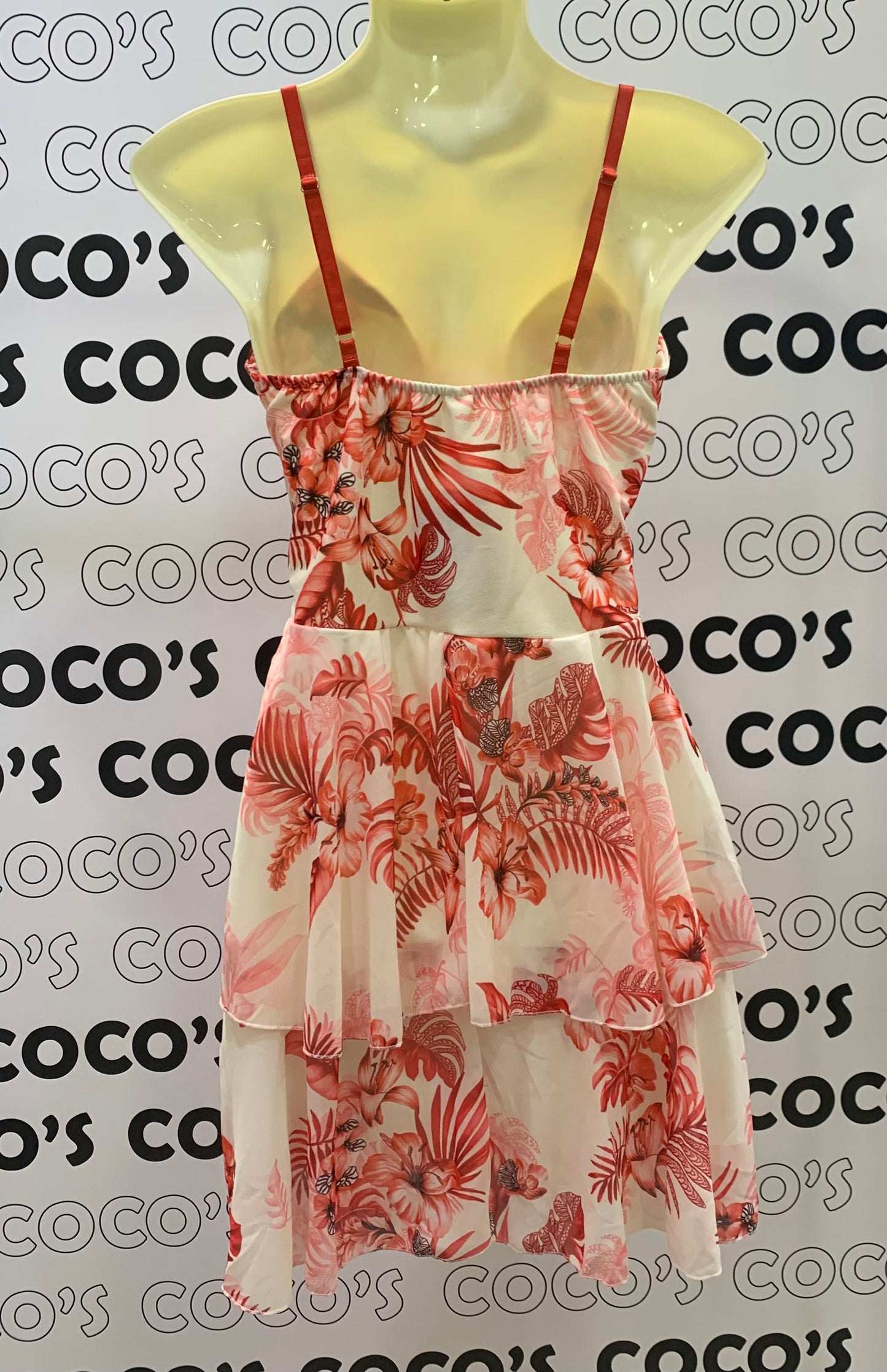 Vestido Flores Rojo