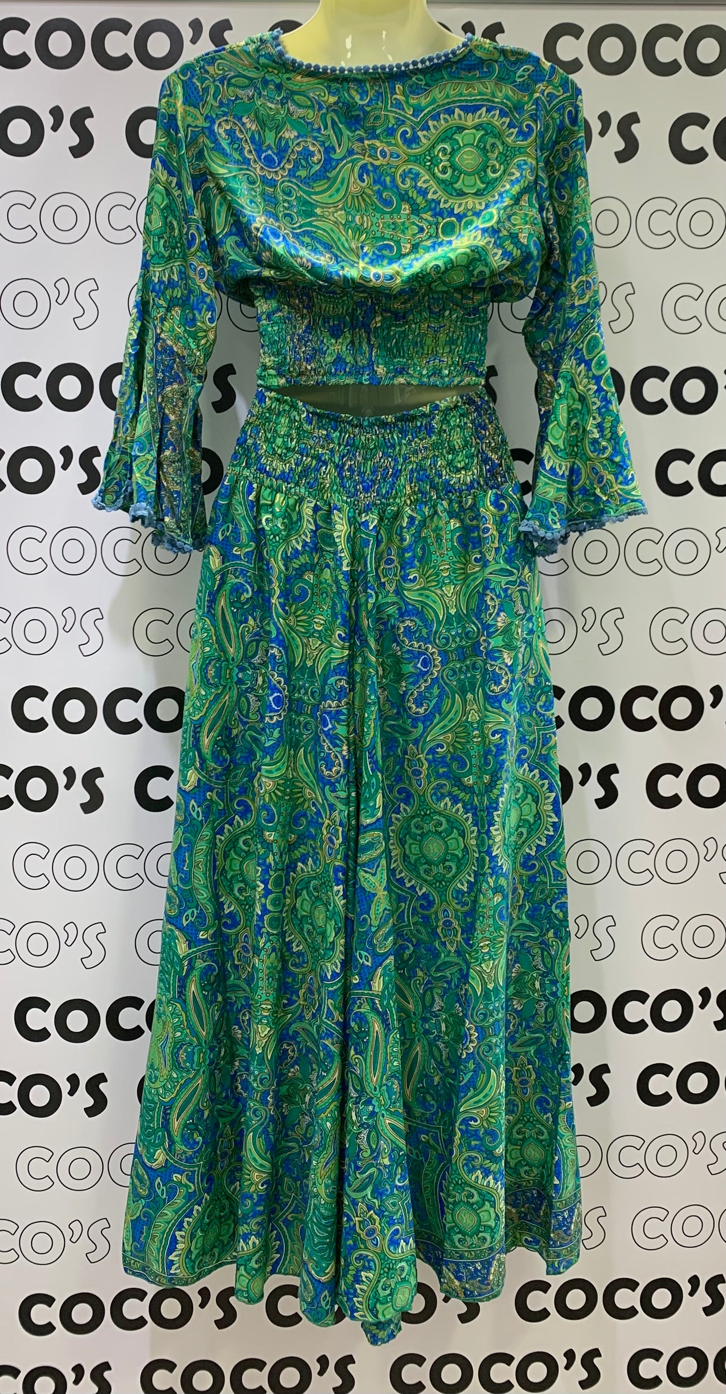 Conjunto Largo 1030 Pantalón Azul y Verde
