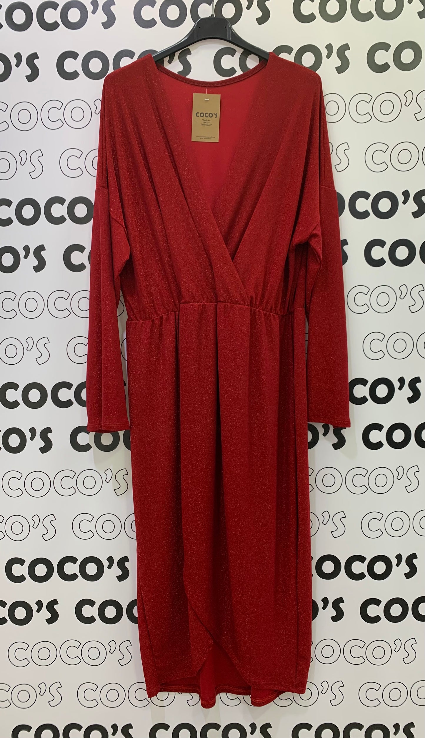 Vestido Largo Fiesta Rojo Talla única Grande