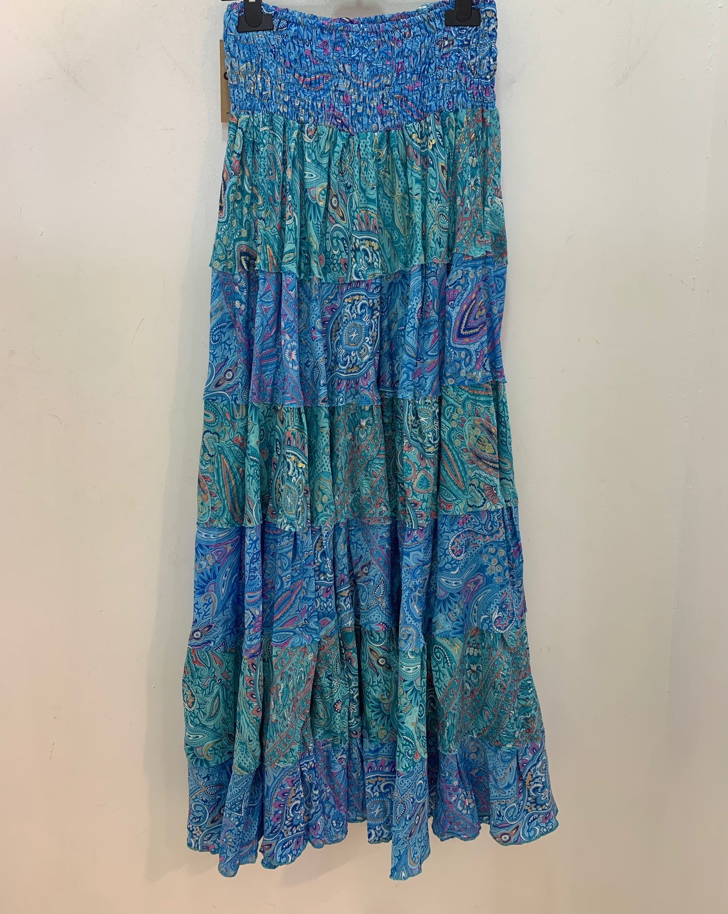 Falda Larga 810 Turquesa Y Azul Claro