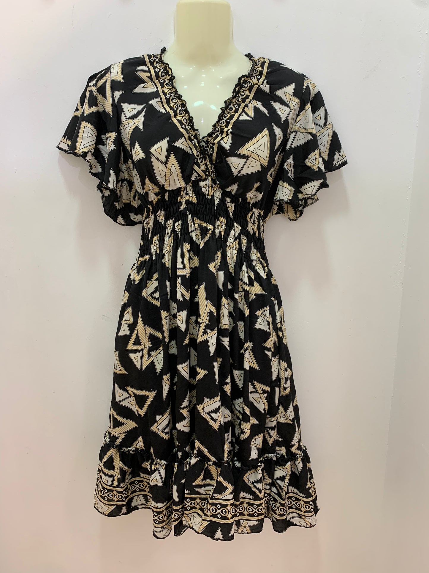 Vestido 1025 Negro Blanco