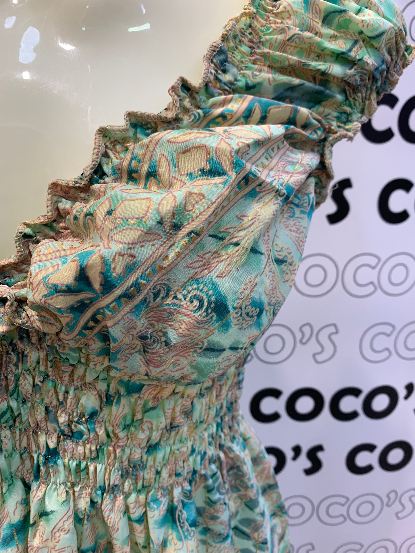 Vestido 1024SK Azul Verdoso