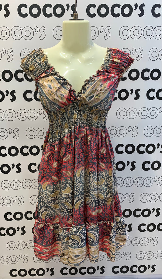 Vestido 1024SK Gris Rosa Beige