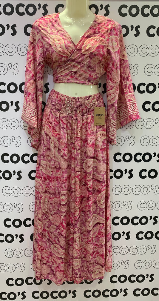 Conjunto Largo 9020 Pantalón Rosa Cachemira