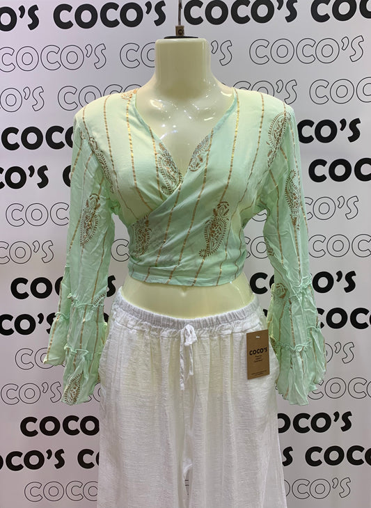 Top Lurex Verde Agua