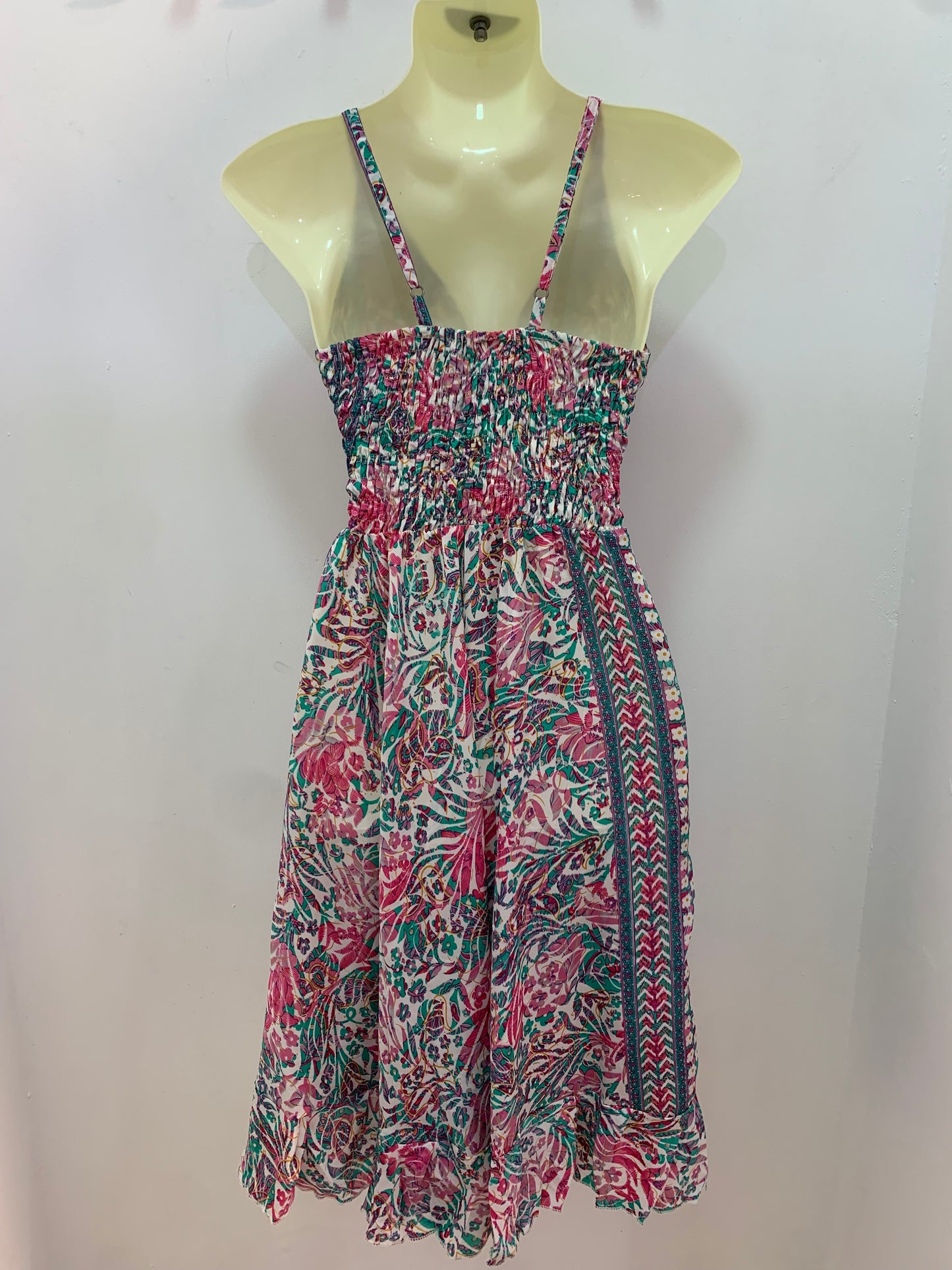 Vestido 220K Rosa Verde