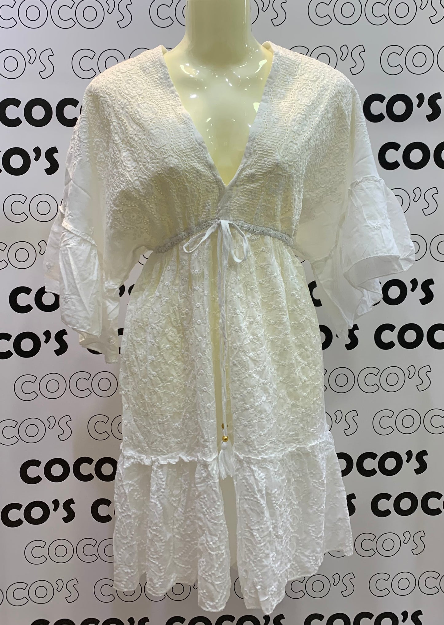 Vestido Corto blanco.