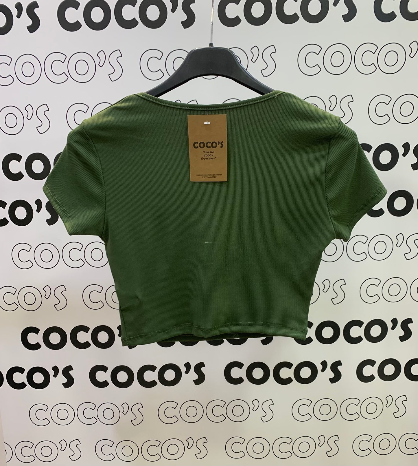 Top Cropped Verde Militar Canalé