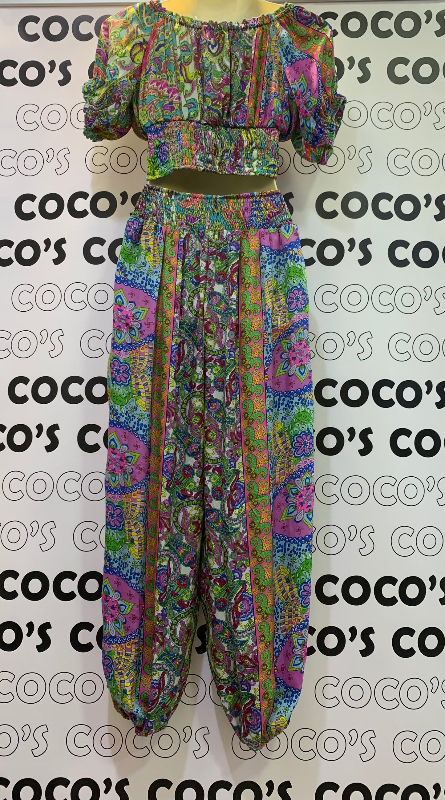 Conjunto Top con Pantalón largo 031 multicolor.