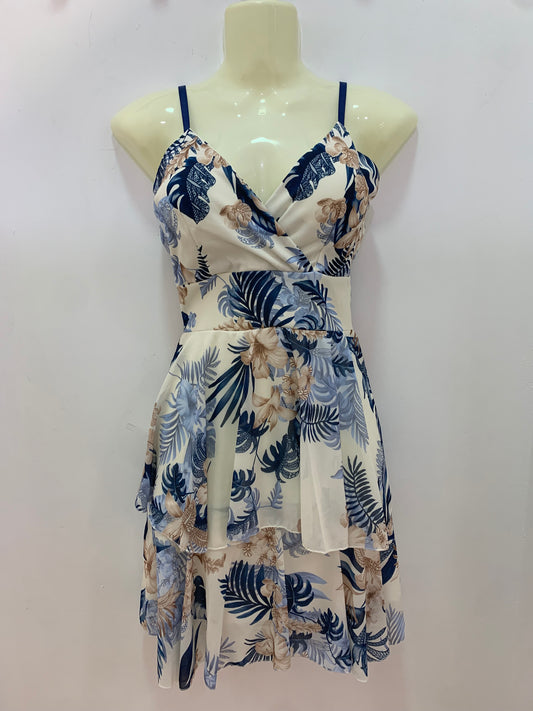 Vestido Flores Azul