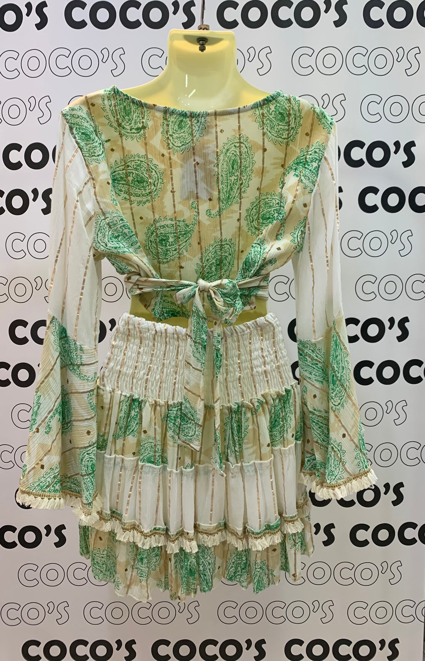 Conjunto Lurex Corto Verde