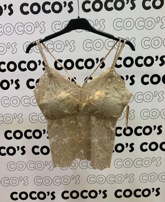 Top Encaje Beige