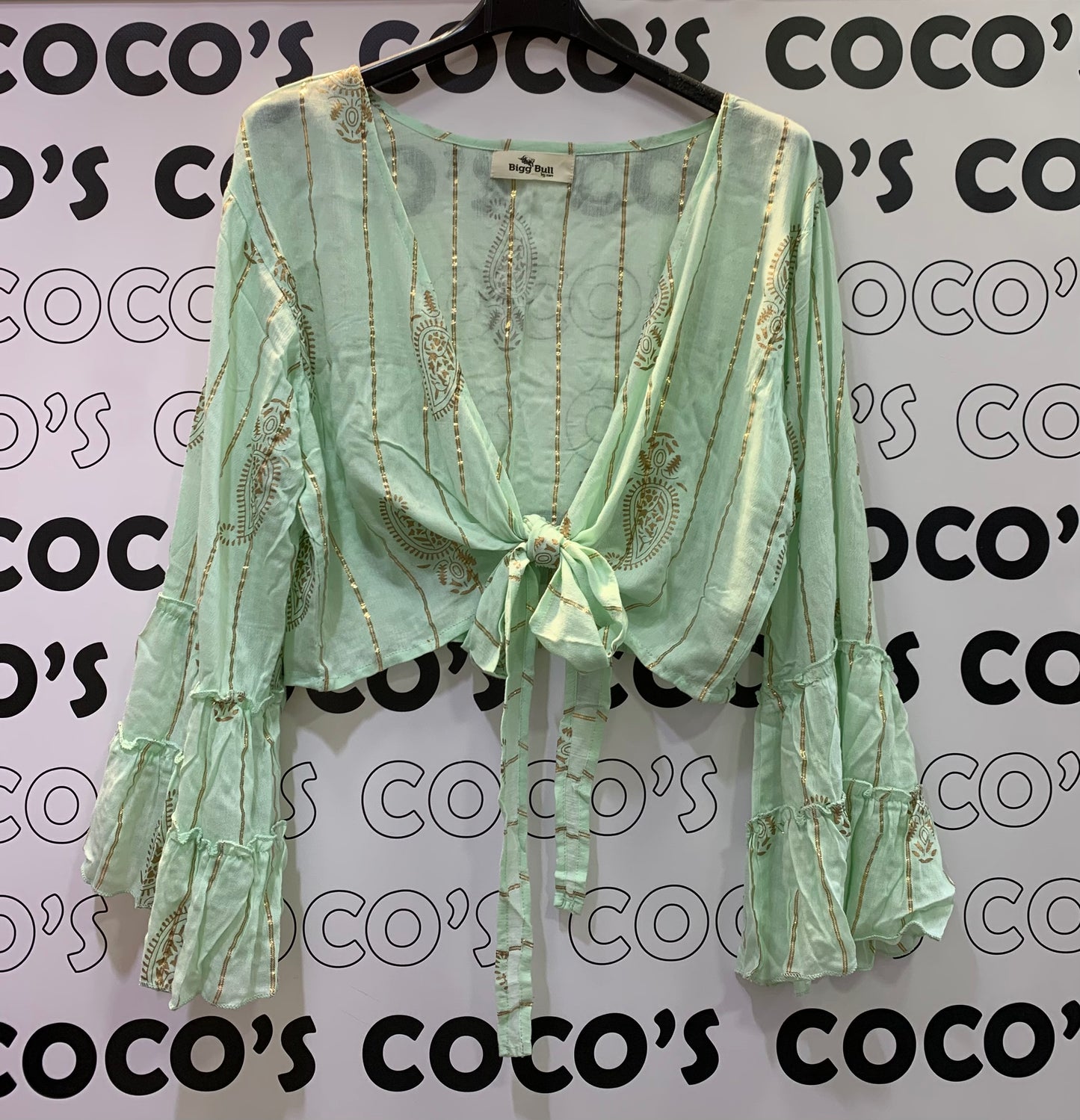 Top Lurex Verde Agua