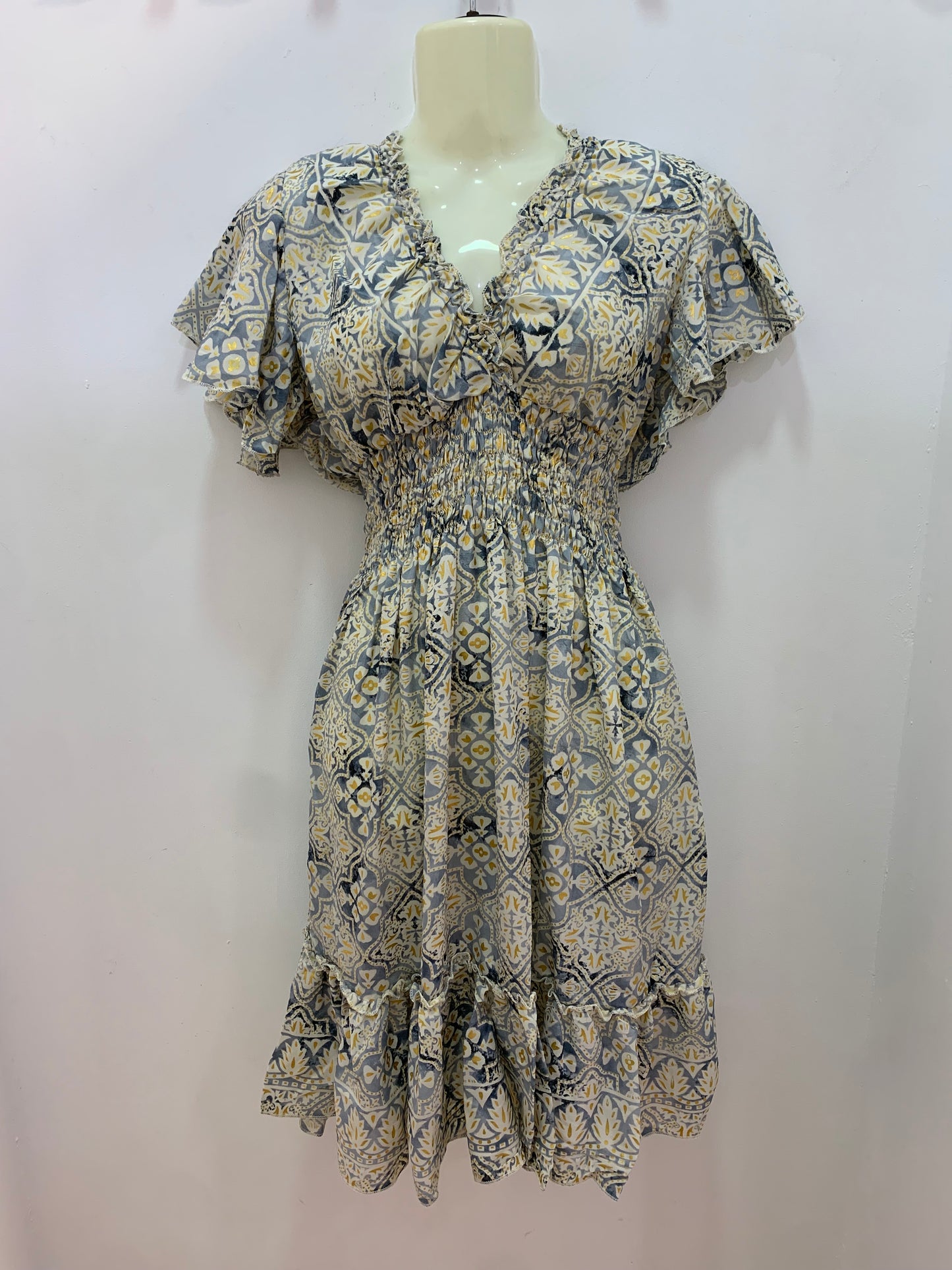 Vestido 1025 Azul Oscuro Azul Verdoso