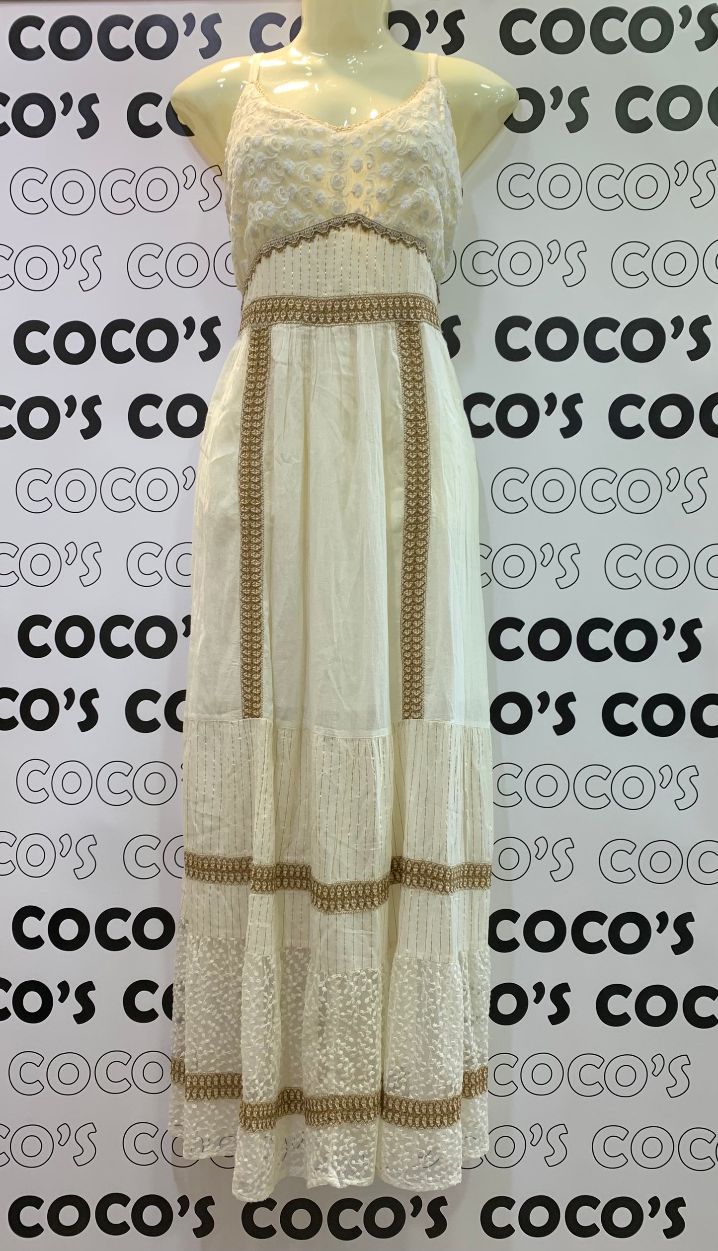 Vestido Largo Beige