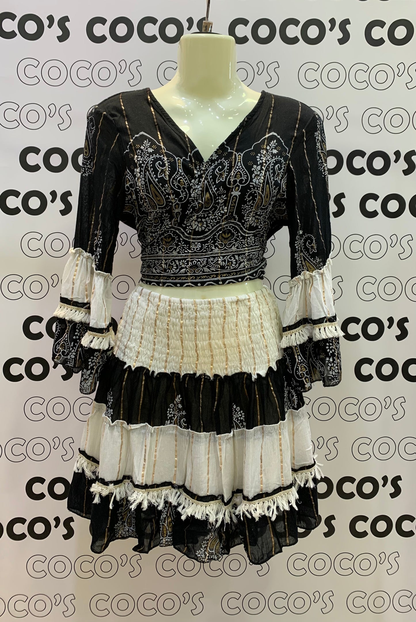 Conjunto Lurex Corto Negro
