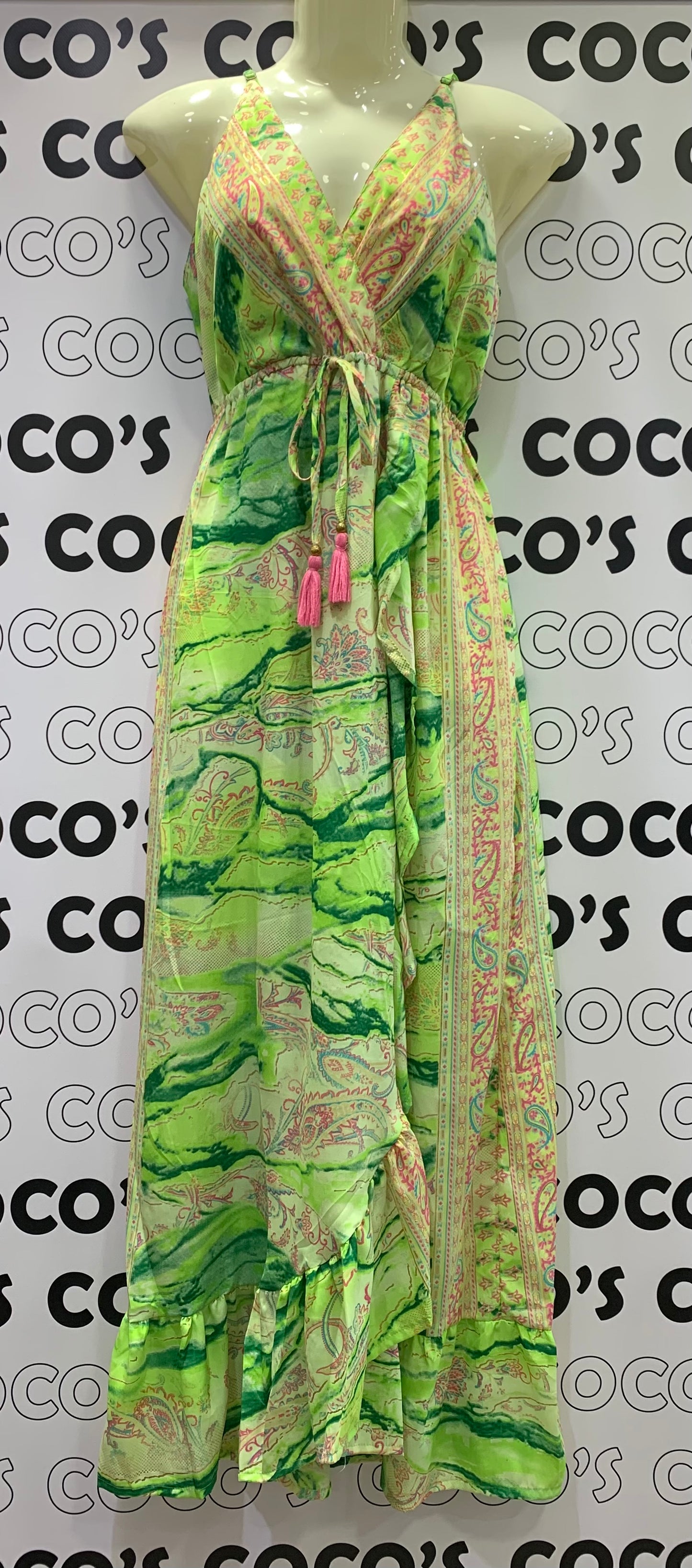 Vestido ZOYA Verde Fluor