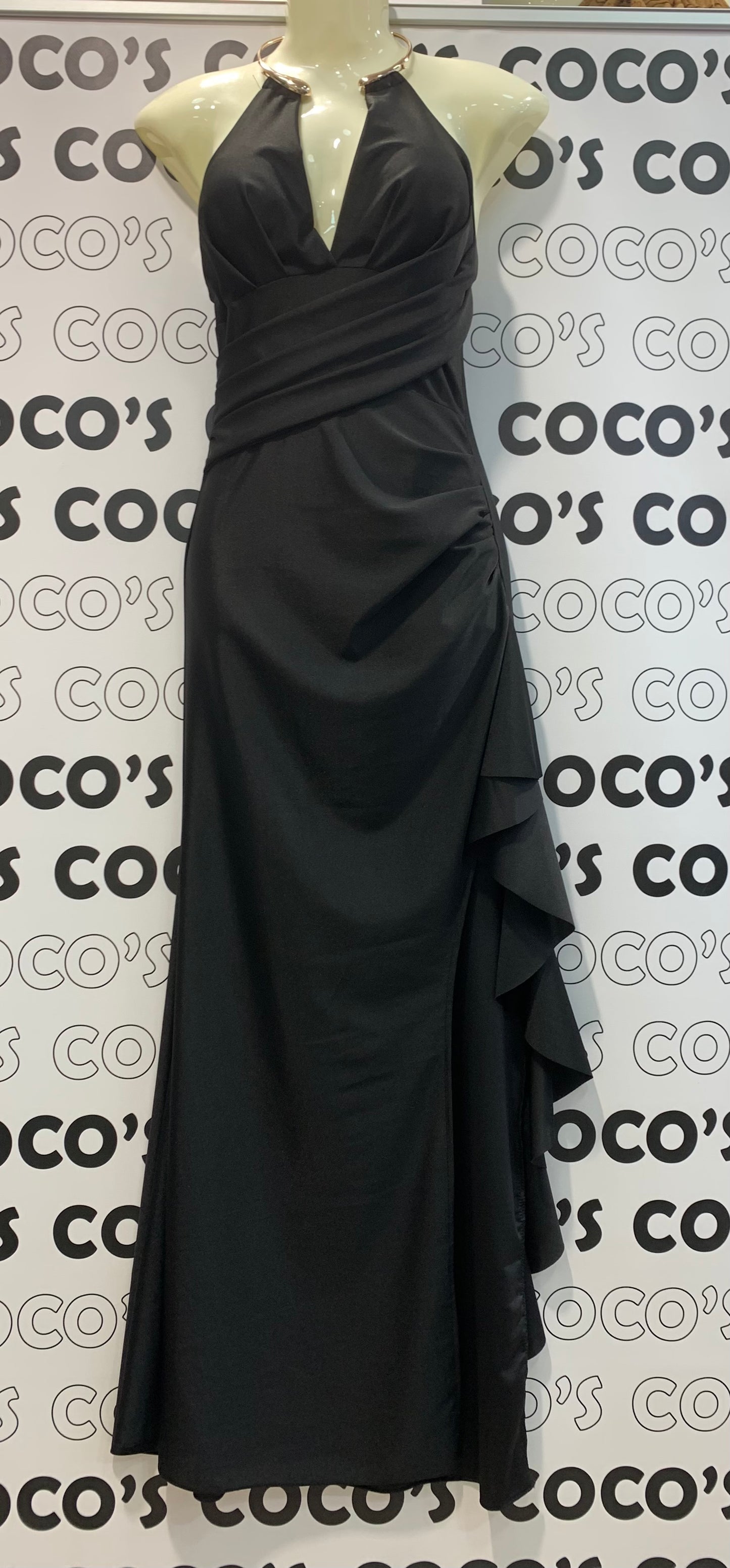 Vestido Collar Fiesta Negro