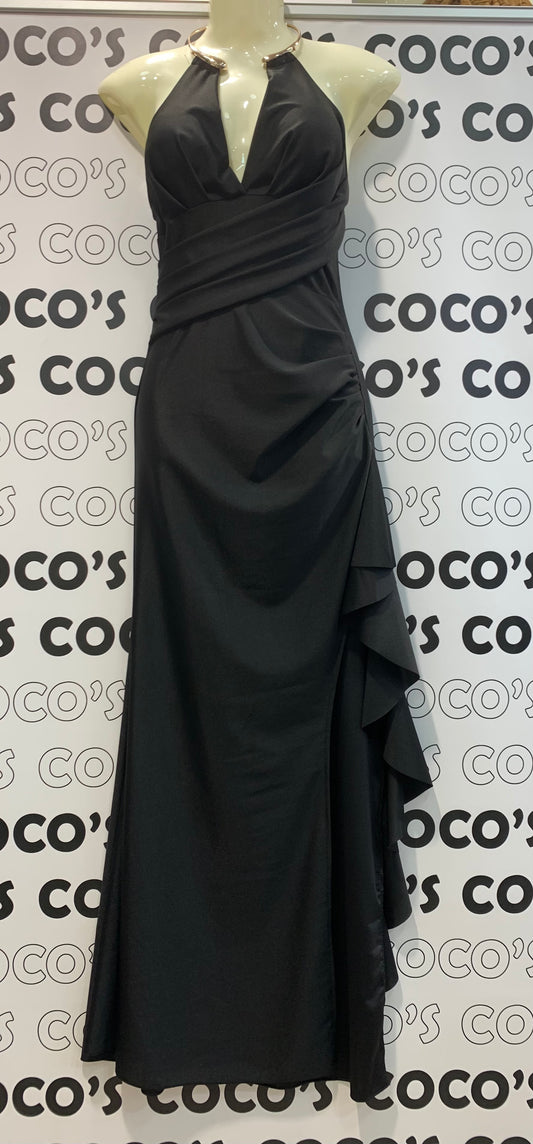 Vestido Collar Fiesta Negro