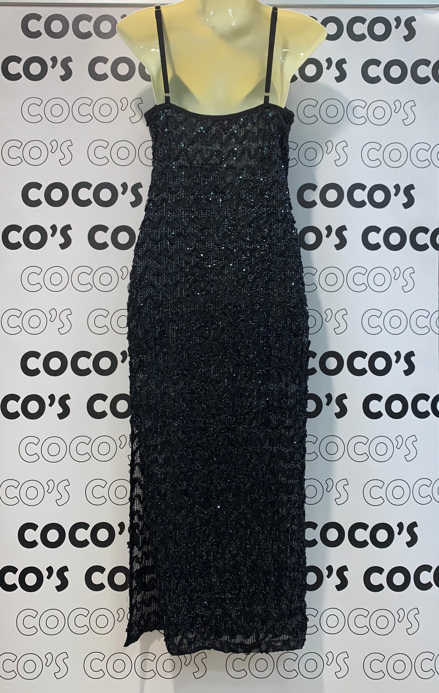 Vestido Fiesta Negro Lentejuelas