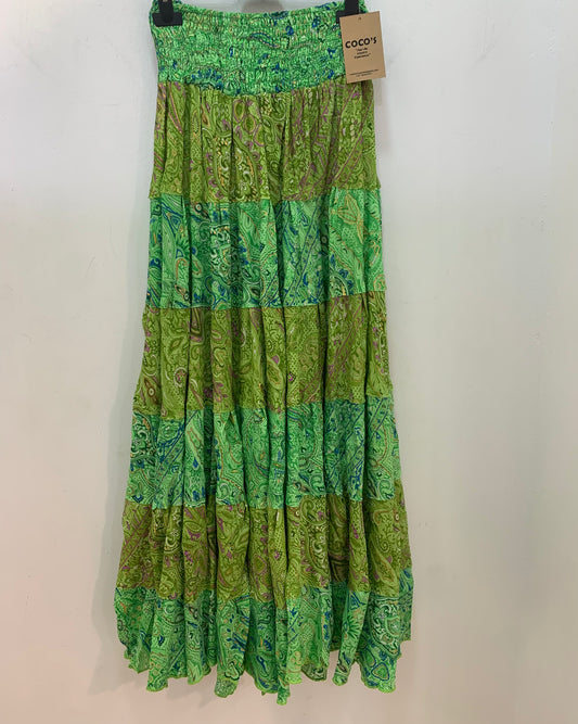 Falda Larga 810 Tonos Verdes