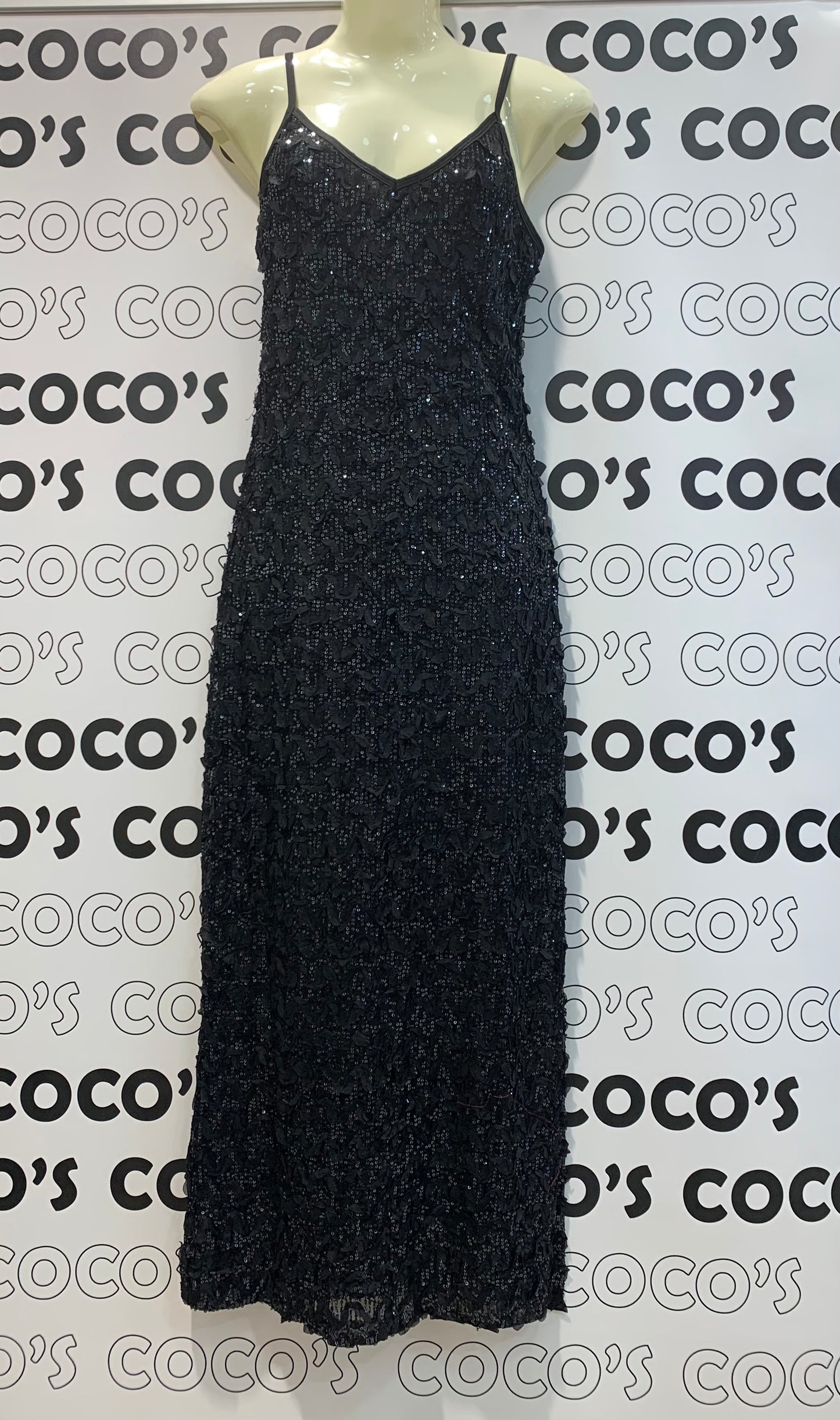 Vestido Fiesta Negro Lentejuelas