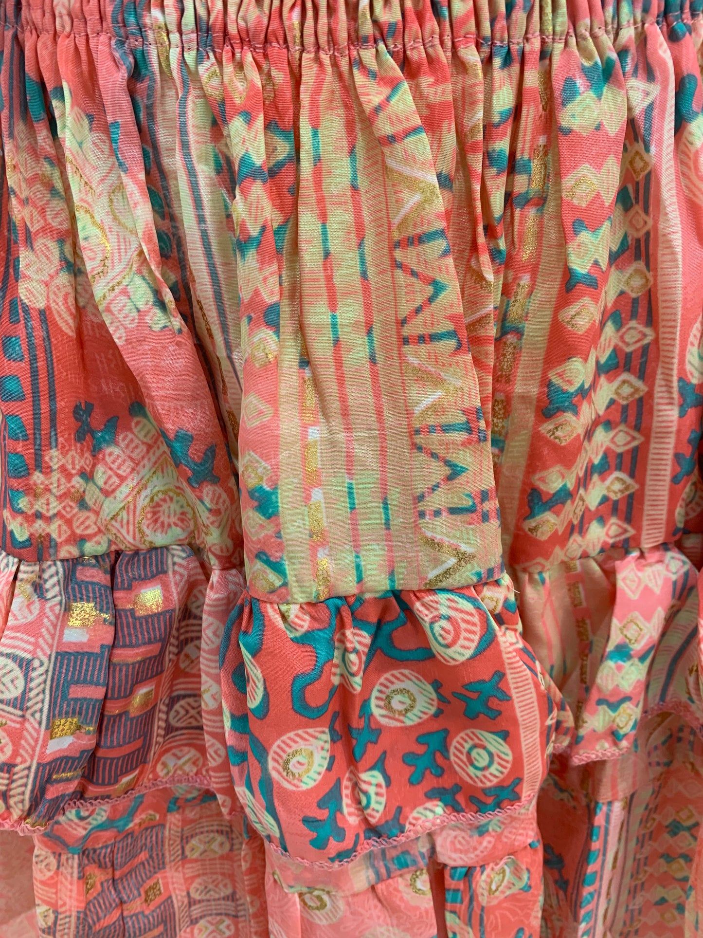 Falda Corta Blueberry Rosa Flúor Y Turquesa